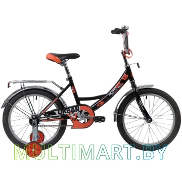 Детский велосипед Novatrack Urban 183URBAN.BK20 (черный/красный, 2020)